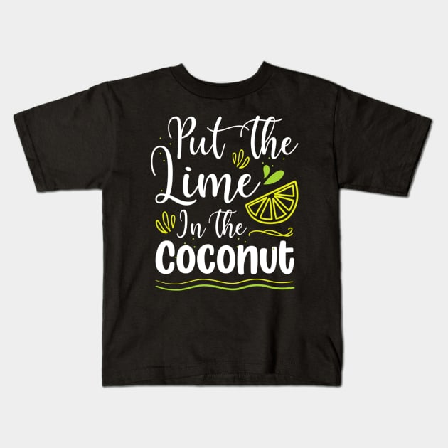 Put the lime in the coconut Summer Casual Kids T-Shirt by fatmehedo8